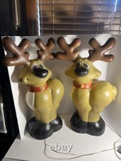 Christmas Holiday Reindeer Blow Mold lot 2 read description 27