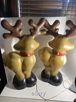 Christmas Holiday Reindeer Blow Mold lot 2 read description 27