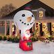 Christmas Holiday Time Inflatable Hot Air Balloon Snowman With Santa 12ft Tall