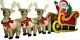 Christmas Huge 16 Ft Santa Reindeer Sleigh Sled Airblown Inflatable Yard Gemmy