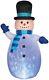 Christmas Inflatable 12' Projection Kaleidoscope Snowman By Gemmy