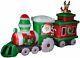 Christmas Inflatable 14 Ft Colossal Santa In Train Lighted Yard Xmas Decor