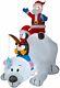 Christmas Inflatable 6.5' Animated Santa & Polar Bear Fishing Lighted Xmas Decor