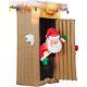 Christmas Inflatable 6 Ft Tall Animated Led Outhouse Santa Outdoor Yard Prop