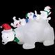 Christmas Inflatable 6' Momma Polar Bear With Santa Hat & Cubs By Gemmy