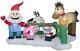 Christmas Inflatable 9' Santa Claus Christmas Farm Scene New