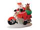 Christmas Inflatable Air Blown Yard Decoration Santa Claus Reindeer Motorcycle