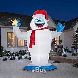 Christmas Inflatable Colossal 12' Bumble With Star By Gemmy Rudolph The Red