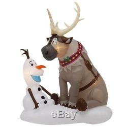 Christmas Inflatable Disney Frozen Olaf Sven 7 ft. Pre-lit Holiday Yard Decor