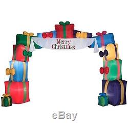 Christmas Inflatable Giant 16' X 12' Merry Christmas Present Archway By Gemmy