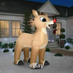 Christmas Inflatable HUGE 10 FT Standing Giant Rudolph the Red Nose Reindeer NEW