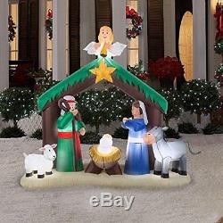 Christmas Inflatable Nativity Scene Decor Outdoor Garden Lawn Xmas Decoration