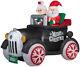 Christmas Inflatable Santa And Mrs. Clause In Vintage Model-t Style Car