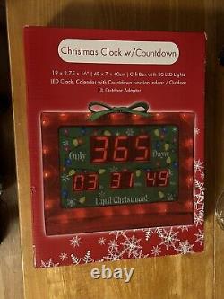 Christmas LED Clock Countdown Digital Light Outdoor Yard Ship Pick Up Tampa Area