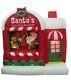 Christmas Led Inflatable Air Blown Yard Art Decoration Santa Claus Elve Workshop
