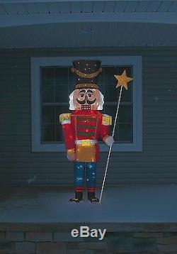 Christmas Lifesize 65 Tinsel Nutcracker Toy Soldier Holiday Decoration
