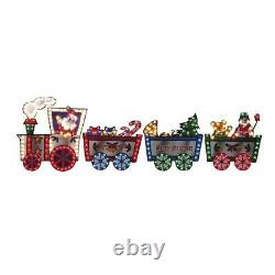 Christmas Lighted Colorful Santa & Friends Outdoor 36 Holiday Train Yard Decor