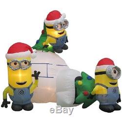 Christmas Lighted Minions Igloo Scene Inflatable Outdoor LED NEW IN BOX