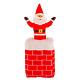 Christmas Masters 5 Foot Animated Inflatable Santa In Chimney With A Pop-up And