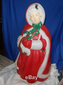 Christmas Mrs. Santa Claus Blow Mold-Santa's Best-VTG -40 Ht. With Cord