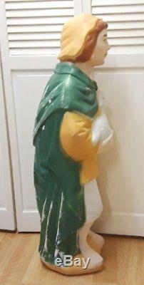 Christmas Nativity Shepard With Lamb Blow Mold-Poloron-App. 43HTF-With Plate No Cord