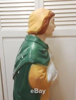 Christmas Nativity Shepard With Lamb Blow Mold-Poloron-App. 43HTF-With Plate No Cord