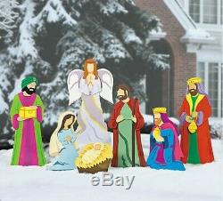 Christmas Outdoor Yard Decorations Nativity Holiday Three Kings Set Home Decor