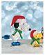 Christmas Peanuts Snoopy & Woodstock Ice Skating Lighted Yard Decor 2-d 2 Piece