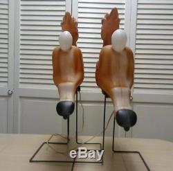 Christmas Reindeer Blow Mold-VTG-1977-Set Of 2-Empire-With 2 Stands & 2 Cords-HTF