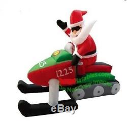 Christmas Santa 7 Ft Snowmobile Inflatable Airblown Yard Decoration