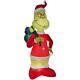 Christmas Santa 8 Ft Dr Seuss The Grinch Toy Sack Airblown Inflatable Yard Decor