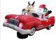 Christmas Santa Animated Car Reindeer 8 Ft Inflatable Airblown Low Rider