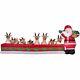 Christmas Santa Animated Feeding Reindeer Stable 16 Ft Airblown Inflatable Yard