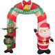 Christmas Santa Archway Arch Candy Cane Elf Airblown Inflatable Yard Decoration