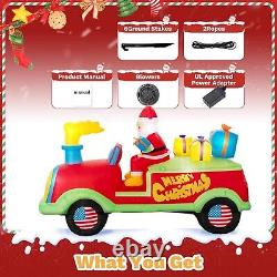 Christmas Santa Chimney Pickup Truck Gift Boxes Airblown Inflatable Decor BlowUp