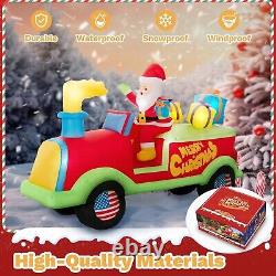 Christmas Santa Chimney Pickup Truck Gift Boxes Airblown Inflatable Decor BlowUp