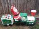 Christmas Santa Choo Choo Train Blow Mold -htf-general Foam-vtg-with Cords