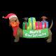 Christmas Santa Dachshund Hot Dog Weiner Dog Puppies Airblown Inflatable 6 Ft