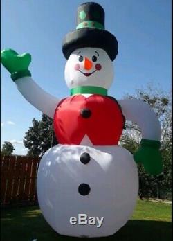 Christmas Santa Huge 20 Ft Tall Frosty Snowman Inflatable Airblown