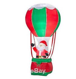 Christmas Santa In Hot Air Balloon Inflatable Airblown 12 Ft Tall