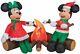 Christmas Santa Mickey Mouse Campfire Inflatable Airblown Yard Decoration 5.5ft