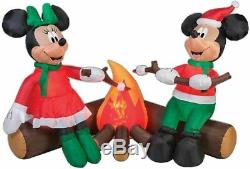 Christmas Santa Mickey Mouse Campfire Inflatable Airblown Yard Decoration 5.5ft