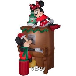 Christmas Santa Mickey Mouse Minnie Piano Inflatable Airblown Yard Decoration