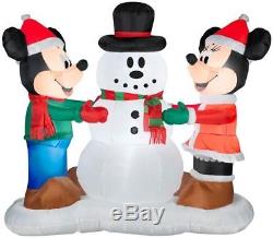 Christmas Santa Mickey Mouse Minnie Snowman Inflatable Airblown Yard Decoration