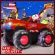 Christmas Santa Monster Truck 4x4 Inflatable Decor Blowup Lawn Led Yard Airblown