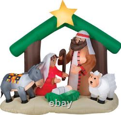Christmas Santa Nativity Scene Holy Family Inflatable Airblown Yard Decor 6 Ft