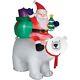 Christmas Santa On Polar Bear With Presents Airblown Inflatable Gemmy
