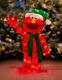 Christmas Santa Sesame Street Elmo Lighted Yard Decor Tinsel