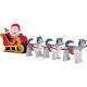 Christmas Santa Sleigh Husky Dog Sled Airblown Inflatable Decoration 12.5 Ft