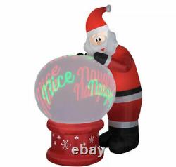 Christmas Santa Snowglobe Animated Naughty Nice 9 Ft Inflatable Airblown Gemmy